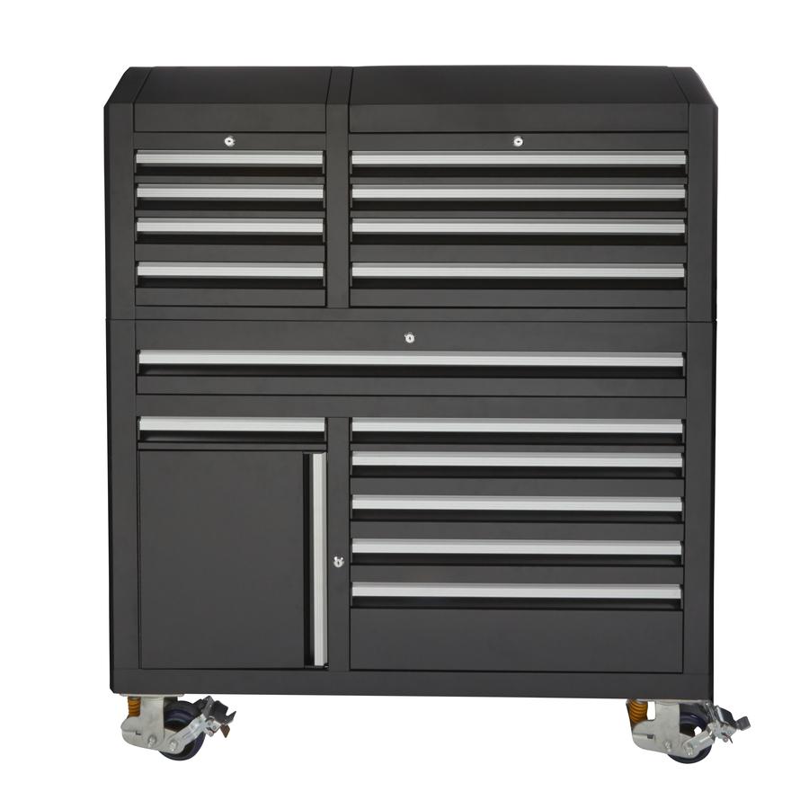 Kobalt 56-in W x 65.5-in H 15-Drawer Steel Rolling Tool Cabinet (Black)