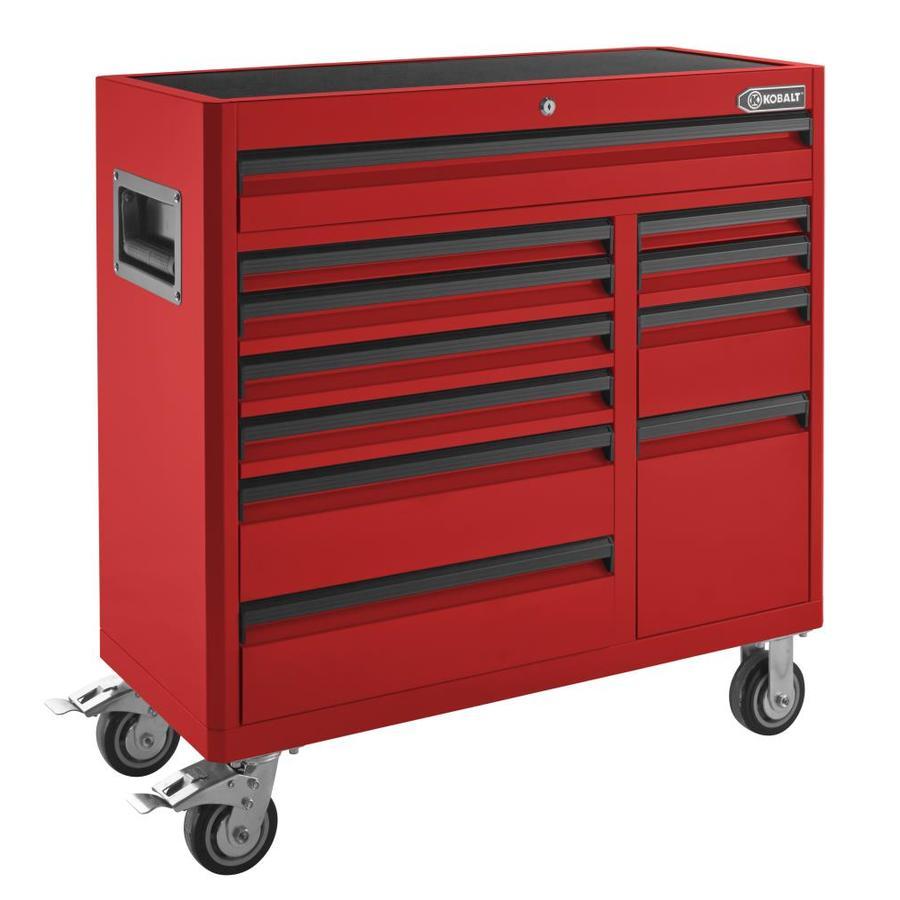 Kobalt 41-in W x 41-in H 11-Drawer Steel Rolling Tool Cabinet (Red)